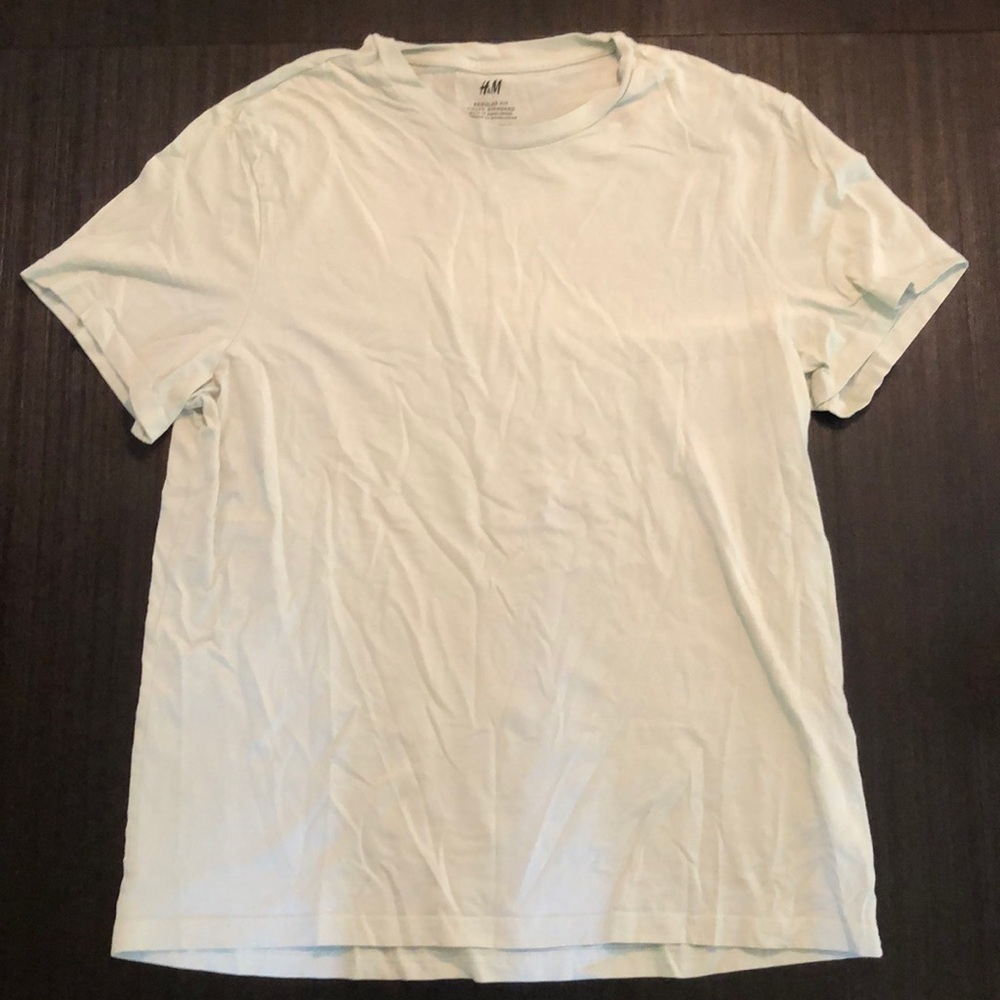 H&M XL Mens Light Green T-Shirt